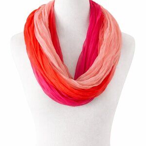 Elegant Pink & Orange Ombré Lightweight Scarf